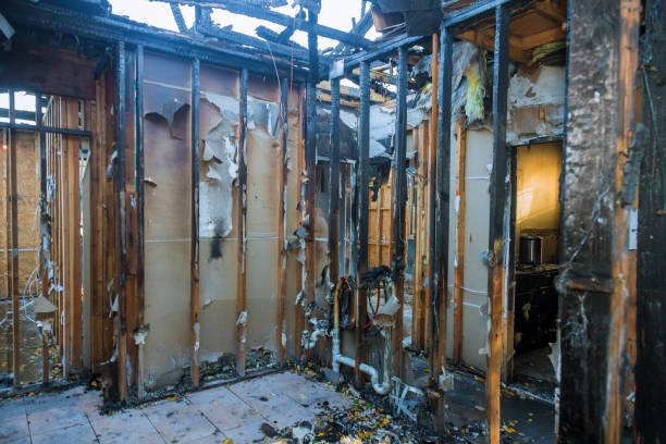 Professional Fire Damage Removal technician working in Vassar College, NY